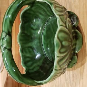 Antique green dish